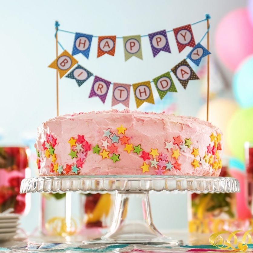 tarta de cumpleaños rosa